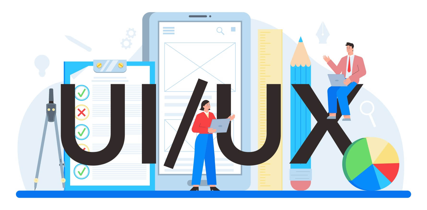 Illustration showcasing 10 game-changing UI design rules for optimal user experiences.