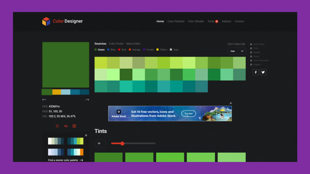 Color Designer: Craft your perfect color spectrum effortlessly.