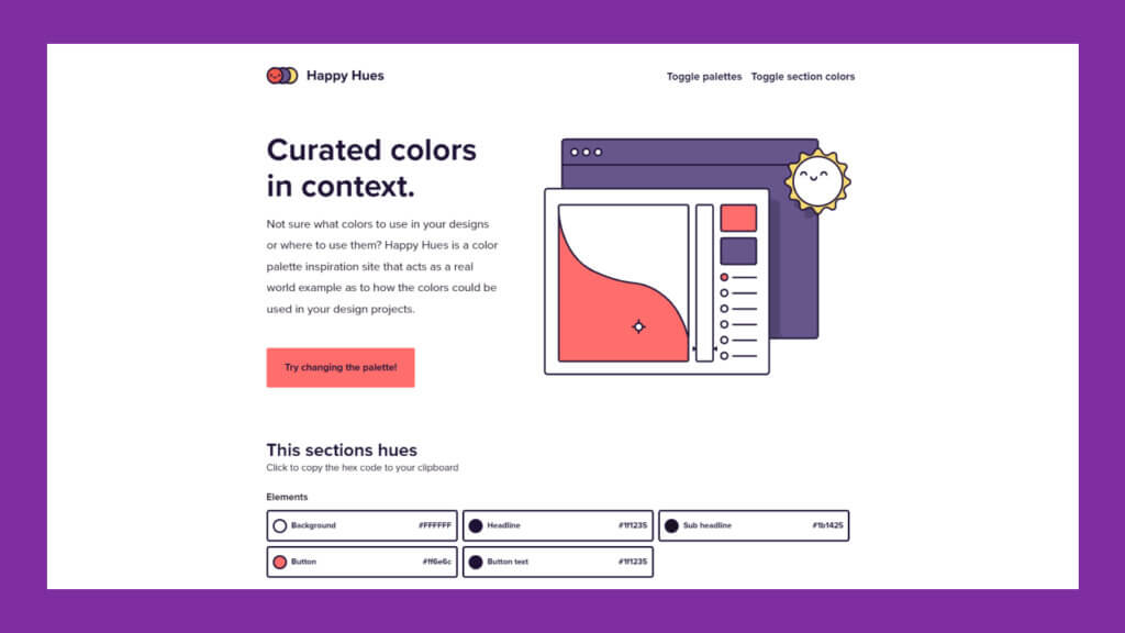 Happy Hues UI Palettes: Elevate your design with joyful color combinations.